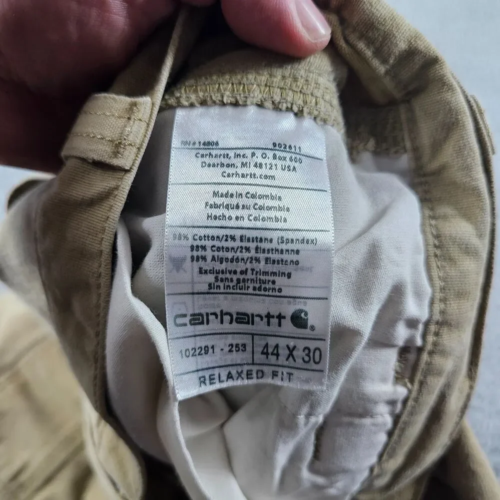 Carhartt Pants Mens 42x28 Beige Rugged Flex Relaxed Fit  102291-253 Carpenter
